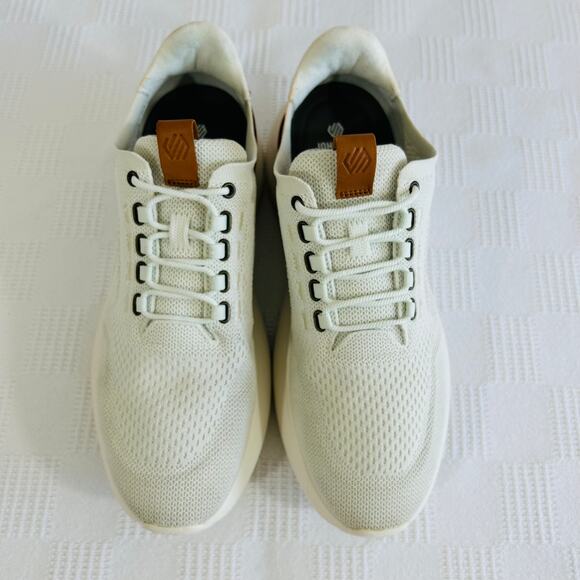 Johnston & Murphy Mens 12M Amherst 2.0 Knit Plain Toe White 25-0738
